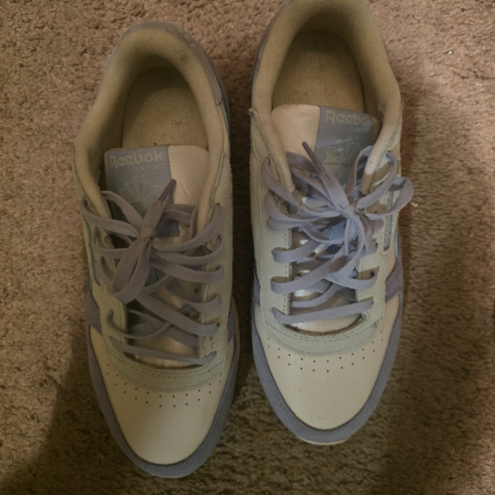 Reebok White and Denim Blue Color  Sneakers